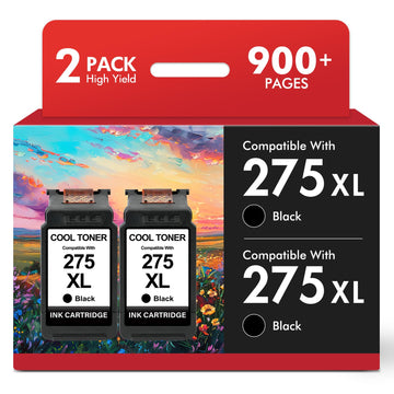275 275XL PG-275 TR4720 TS3722 Black Ink Cartridge Replacement for Cannon PG 275 XL for Canon Printers PIXMA TR4720 TS3722 TS3700 TR4700 TS3522 TS3500 TS3520 TS3720 TR4722 (2 Pack, Black)