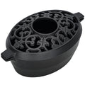 Wood Stove Steamer Humidifier, 2.5 Quart Cast Iron Pot with Porcelain Enamel Coating & Lattice Top, Rust Resistant, Decorative Humidifier for Fireplace, Home Indoor Use (Black)