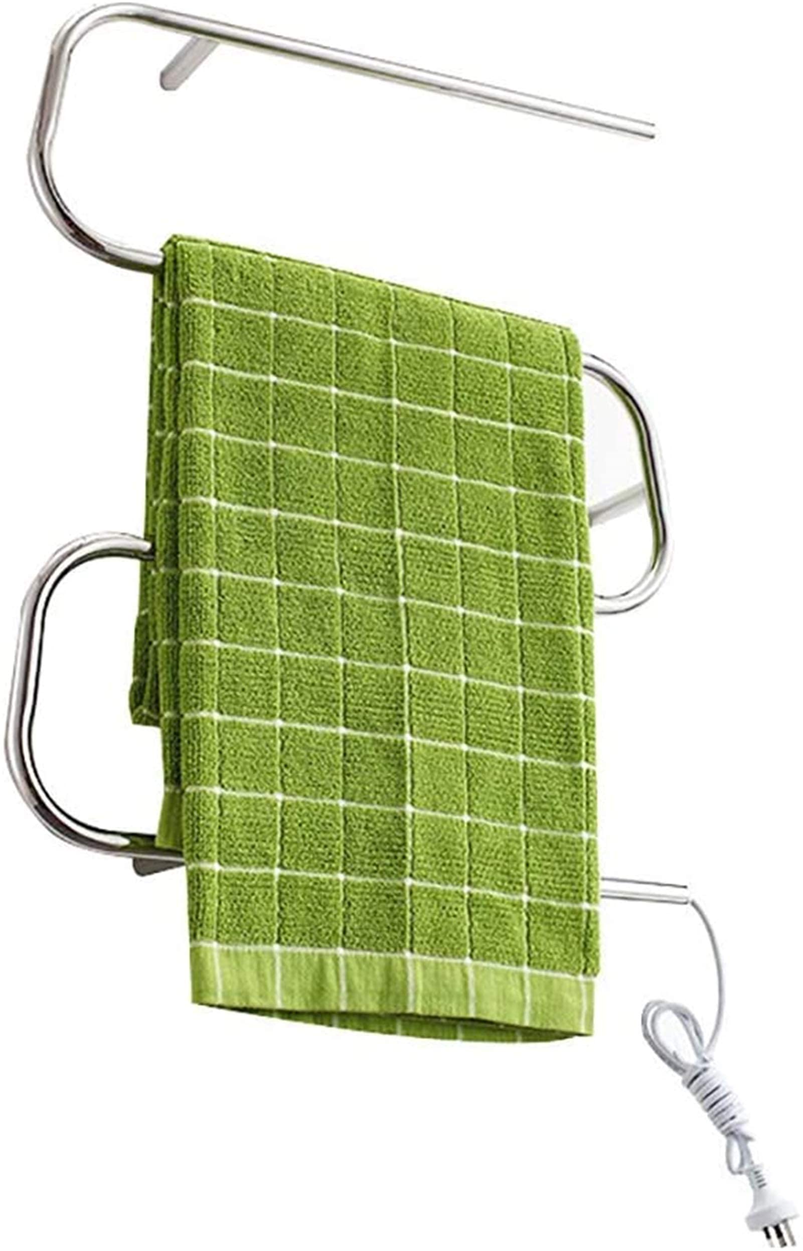 Heated Towel Rail Rails Towel Warmer,Hot Towel Warmer, Stainless Steel Electric Heated Towel Rack, Wall-Mounted Square Towel Drying Rack 17.7 23.6 4.3 Inch, 35W for Bathroom,ha (Ha