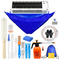 16PCS Mini Split Cleaning Kit - with 2L Pressure Sprayer, Water-Resistant PVC Bag, Brush Set and Extra Fin Comb, Wall Mounted Air Conditioner Tools - for Home DIY Maintenance