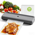 Food Vacuum Sealer Machine, Powerful & Continuous Vacuum Sealing for Kitchen Storage & Meal Prep, Wet & Dry Food Sealing, Detachable Upper & Lower Design for Easy Cleaning, Includes 50 Bags