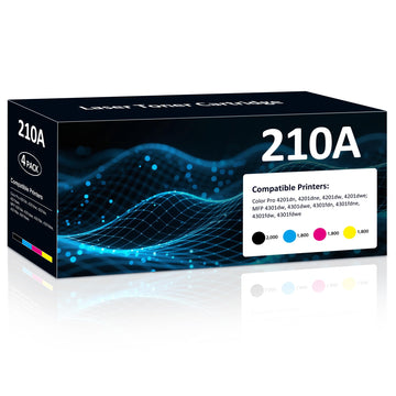 210A Toner Cartridges 4 Pack High Yield for Color Laser Jet Pro MFP 4301fdw 210A Compatible for HP 4201dn 4201dne 4201dw 4201dwe MFP 4301dw 4301dwe 4301fdn 4301fdne 4301fdw 4301fdwe Printer(BK/Y/M/C)