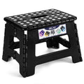 Delxo Folding Step Stool for Adults and Kids,extra-strong 13 Inch Step Stools Anti-skid Plastic Stepping Stool,upgraed Foldable Step Stool for