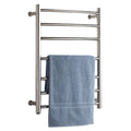Heated Towel Rack Radiator, 7 Bars Electric Towel Warmer Bathroom Drying Rack, Polished Stainless Steel Heated Towel Rail, Energy Efficient 65W, Wall Mounted, 700X520x125mm,Hardwired (Plug in)