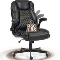 Wentum Executive Office Chair Big and Tall 400lbs - Ergonomic Comfy Heavy Duty Extra Wide Seat Home Office Desk Chair W/flip Arm Rest, Rocking