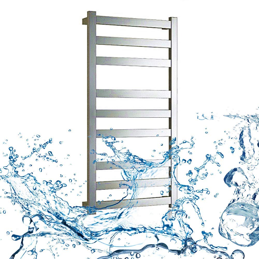 APUM Bathroom Electric Towel Warmer, Modern Wall Mounted Electric Towel Rail Stainless Steel Heater Tower Drying Rack