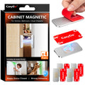 4Sets Extra Strong Magnetic Cabinet Door Catch, No-Drill Invisible Ultra Thin Magnets for Cabinet Door Closure, Drawer Magnets with Strong Adhesive to Stay Closed
