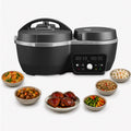 Instant Pot Dual Action 8?in?1 Multi-Cooker with Serve Together™ Smart Timing, 4Qt Pressure Cooker & 2Qt Rice Cooker, Cook Mains & Sides Together, Fast Cooking, PFAS-Free Pot*, Sauté, Slow Cook, Black
