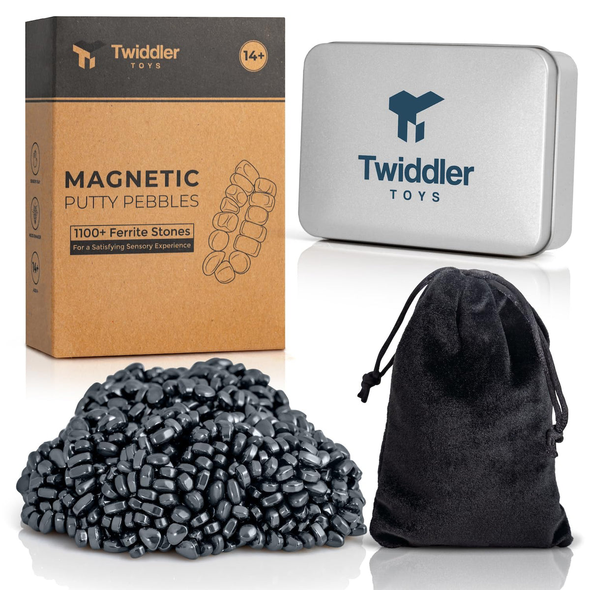 Magnetic Putty Pebbles – Over 1100 Ferrite Stones – Mild Fidget Magnets for a Satisfying Sensory Experience for Adults