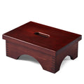 Ecrocy Wooden Step Stools for Adults for Bed, Pre-assembled, Rosewood