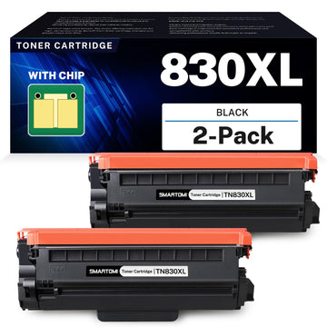 Compatible TN830XL Black Toner Cartridge Replacement for Brother TN830 TN830XL Work with MFC-L2820DW MFC-L2900DW DCP-L2640DW HL-L2405W HL-L2460DW HL-L2420DW HL-L2480DW Printer(2 Pack)