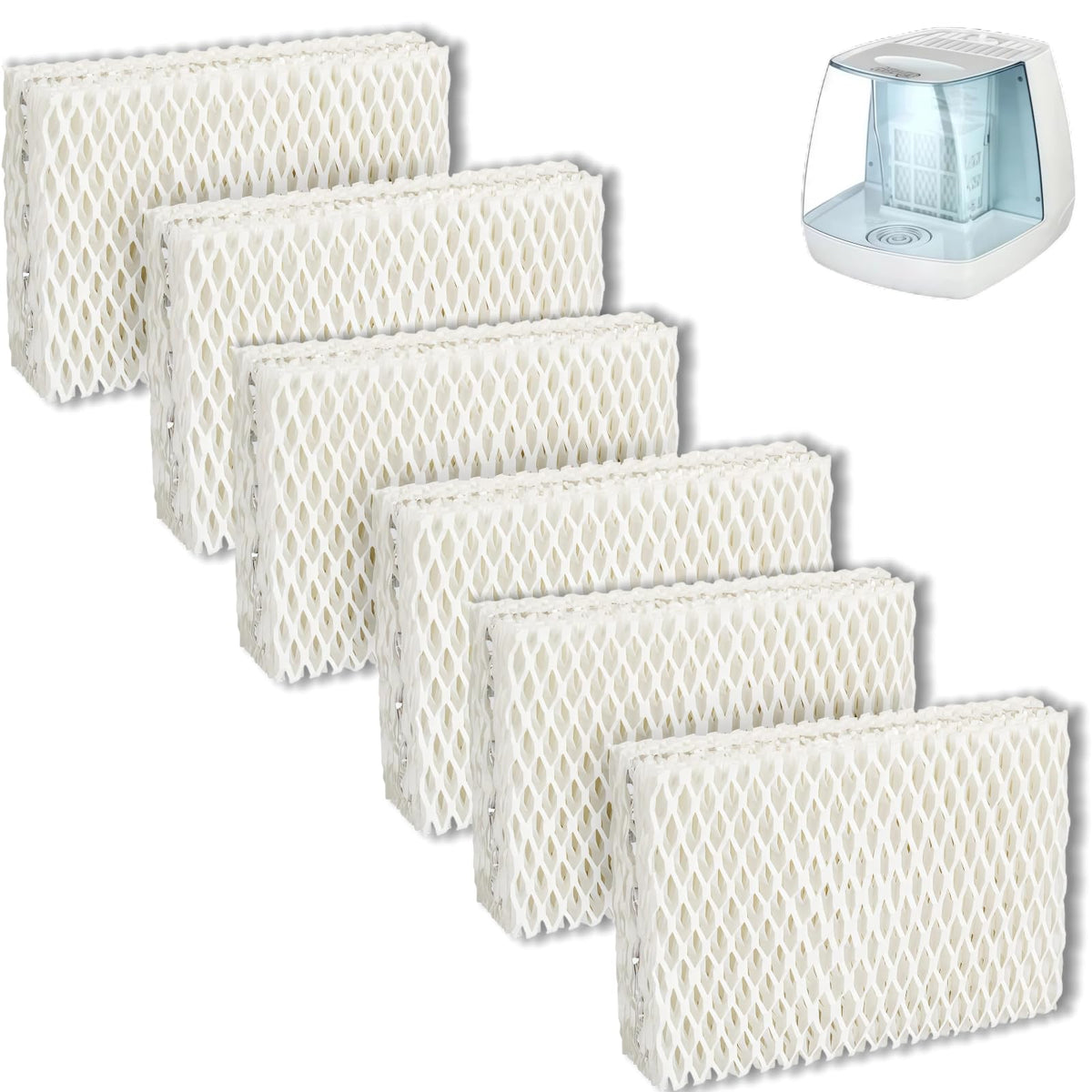 6 Pack WF813 Humidifier Filter Replacement Compatible with Equate EQ-2119-UL EQWF813 PCWF813 Relion RCM-832 RCM-832N ProCare PCCM-832N Cool Mist Humidifier Replacement Filter