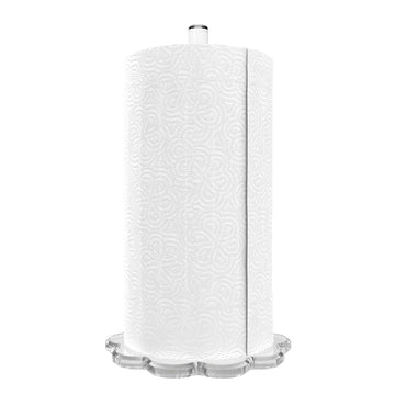 GRAHAM DESIGN Clear Acrylic Paper Towel Holder w/Scalloped Base