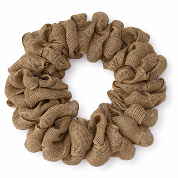 Handmade Rustic Burlap Wreath for Front Door 15, 18, 20, 24 inches