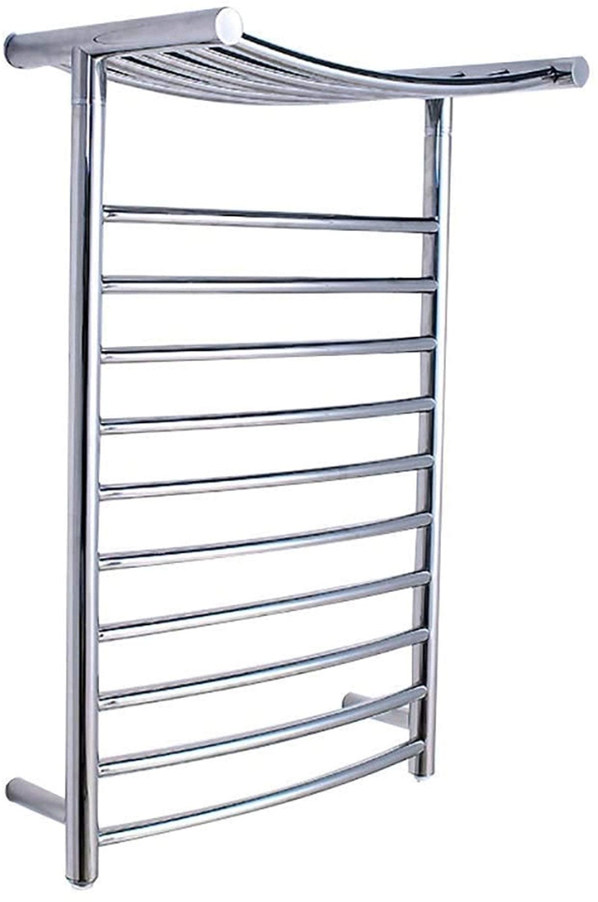 Heated Towel Rail Rails Towel Warmer Towel Heater Electric Towel Rack Waterproof Wall-Mounted 304 Stainless Steel Curved Towel Rack Home Bathroom Accessories (Color : Hardwiring)