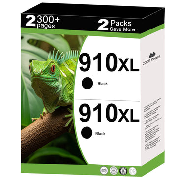 910XL Ink Cartridges Black Replacement for HP 910 XL Compatible for HP910 HP910XL to use with OfficeJet Pro 8020 8025 8028 8030 8035 8010 8015 8018 8022 Printers with V15.4.1 Chip (Black, 2 Packs)