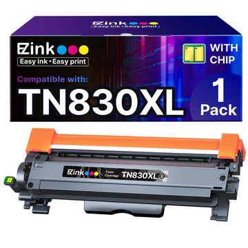 E-Z Ink Compatible TN830xl Toner Cartridge Replacement for Brother TN830 XL TN 830 Toner Cartridges to use with HL-L2460DW DCP-L2640DW HL-L2400D HL-L2480DW HL-L2405W MFC-L2820DW Printer (1 Black)