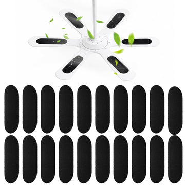 Activated Carbon Ceiling Fan Filter Pads, Dust Odor Allergen Remover Air Purifier Pads, Easy-Stick Universal Unscented Ceiling Fan Accessories - 20 Count