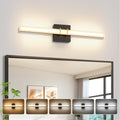 Modern Black and Brass Vanity Light Bar 24 Inch, 16W 5CCT Dimmable Bathroom Light Fixtures LED Wall Lighting Fixture