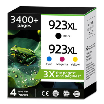 923XL Ink Cartridge for HP Printer 923e 923 XL Black Color Combo Pack Compatible for HP923XL HP923e OfficeJet Pro 8125e 8130e 8139e 8135e 8130 8122e 8138e 8138 8120 8125 8139 8134e Cyan Magenta Yellow