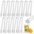 12 Pack Clear Small Serving Tongs For Buffet - Mini Plastic Tongs For Ice, Candies, Hot And Cold Food - Small Tongs For Appetizers For Parties, Holidays And Gatherings