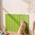 Cat Wall Scratcher, 35” Felt Cat Scratch Pad with Self-Adhesive Backing, Wall Mount Cat Scratching Mat for Indoor Cats, 3-Piece Pack Any Cut Combination (Grass Green)