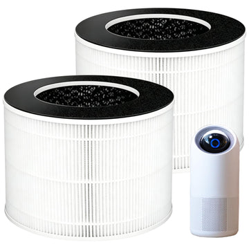 2 Pack Moon Replacement Filter for Sterra Moon Air Purifier, 3 in 1, H13 True HEPA with Activated Carbon and Pre-Filter