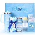 Self Care Gifts for Women,Ocean Birthday Gifts for Women,Spa Care Package | Blue Gift Box,Beach Gift Basket,Relaxation Spa Gifts Set for Women,Get Well Soon Gift,For Mom,Wife,Sister,Her,Best Friend