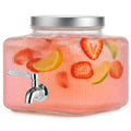 1 Gallon Drink Dispensers for Parties,Beverage Dispenser for Fridge with Leakproof Stainless Steel Spigot, Ideal for Water, Lemonade, Juice, Iced Tea