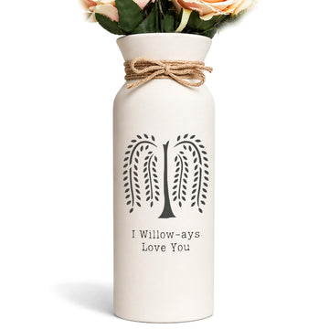9th Anniversary for her Gift Willow Pottery vase 9 Years Ninth for Wife him Husband Couple