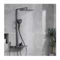Shower System, Digital Display Bathroom Shower Faucet Set 4 Function Shower Fixtures Shower Kit with 4 Modes Handheld Shower Head, Swivel Bathtub Faucet