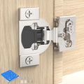 Soft Close Concealed Cabinet Hinges,1/2 Inch Overlay (70 Pack 35 Pairs) Adjustable Self-Closing Quiet Hinges with DIY Drilling Template, Rust Resistant Kitchen Door Hinge for Face Frame Cabinet