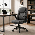 Gtplayer Office Executive Chair with Flip-up Arms, Gray, Small, Grey