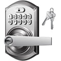 TEEHO TE004 Keyless Entry Keypad Door Lock with Handle - Smart Digital Electronic Lock for Interior Door with Anti-Peeping, Auto Lock & Passage Mode - Easy Installation - Satin Nickel