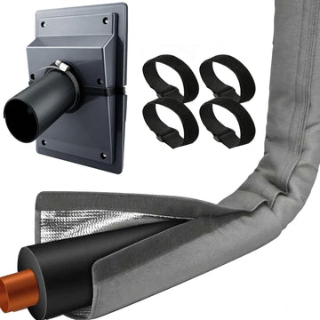 HVAC Wall Penetration and Line-Set Kit with 60*10.2 Inch Wrap Cover, Separable AC Line Setting Wall Cover Plate Kit, Indoor and Outdoor Air Conditioner Systems