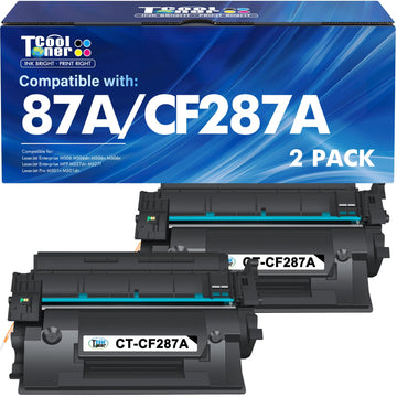 CF287A 87A Black Toner Cartridge CF287X 87X M506 Pro M501 | Compatible for HP LaserJet Enterprise Pro M501 M506 M506dn M506n M506x M501dn MFP M527f M527dn M527 Series Printer Ink 2 Pack