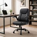 Gtplayer Office Executive Chair with Flip-up Arms, Ink Black, Small
