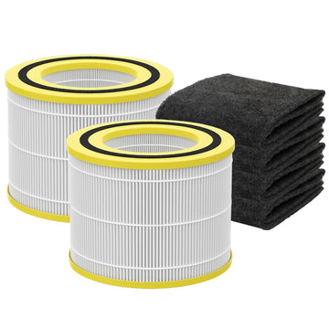 FLT151 ??Replacement Filter V for Germ-Guardian AC3000W/ AC3000B/ AC3050/ AP3151W/ AC151 Air Purifier?, Include 2 Composite Filter + 4 Carbon Prefilter