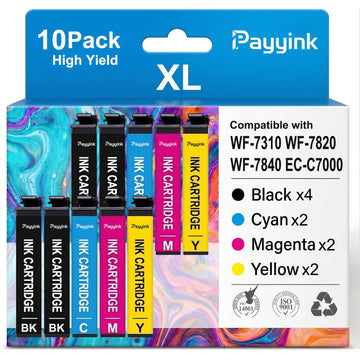 Remanufactured Replacement for Epson 812XL Ink Cartridges Combo Pack Replacement for 812XL Ink Cartridges Work with Workforce Pro WF-7840 WF-7820 WF-7310 EC-C7000 Printer (10 Pack)