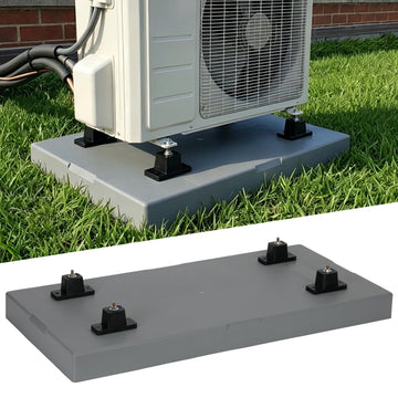 Mini Split Pad with Anti Vibration Rubber Pads, 38"x18"x3" Mini Split Condenser AC Pad for 9000-36000 BTU Ductless, Mini Split Pad for Outside and Anti-Vibration Rubber Base for Heat Pump