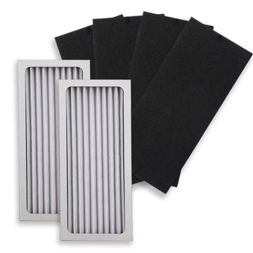 PUREBURG 990051000 Replacement True HEPA Filter Set Compatible with Hamilton Beach TrueAir 04383 04384 04385 04386 Compact Pet Air Purifier, H13 Activated Carbon 2-Pack