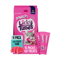 Bonkers Licky Tubes Tuna Flavored Wet Lickable Treats for Cats, 4 Pack (Pack of 15)