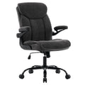 Executive Fabric Office Desk Chair - Ergonomic Computer Study Chair Grey, 18.9"D x 25.2"W x 38.2- 42.1"H