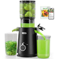 ECOSELF Cold Press Juicer - Wide Mouth Hopper for Fruits & Vegetables & Leafy Greens - Juicer Machines with Self Feeding - Hands-Free Design - Juice Extractor Machine Easy to Clean With Brush
