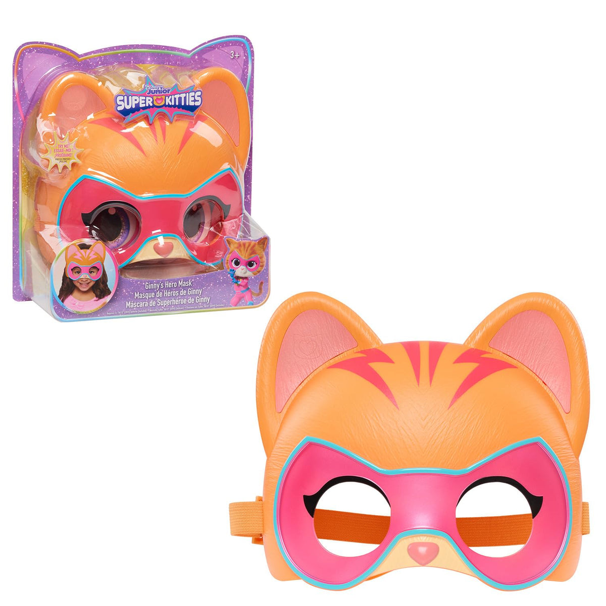Disney Junior SuperKitties Ginny Hero Mask with Sounds, Adjustable Strap, Ages 3+