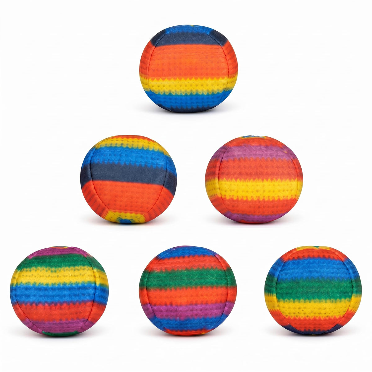 6-Pack Hacky Footbag Sack Set – Soft Kick Sack Balls for Adults & Beginners – Durable Juggling & Outdoor Game – Portable Fun for Beach, Camping, Backyard & Summer Party