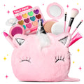 ULOVEME Mica-Based Real Kids Makeup, Talc Free Washable Makeup Kit for Girls with Fluffy Unicorn Purse - Hypoallergenic Makeup for Sensitive Skin Kids - Gift for 5 -8 Years Old Girls Birthday