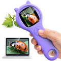 Microscope for Kids - Electronic Handheld Magnifying Glass for Children-STEM Outdoor Science Kit for Summer Travel & Camping Toy,Birthday Gifts Toys for 5-8 9-12 Year Old Girls?Purple?