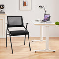 Clatina Tablet Arm Chair with Caster Wheels Mesh Guest Nesting Stacking for Office School Classroom Training Conference Waiting Room Black 2 Pack