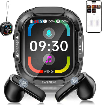 NE70 AI Traslation Earbuds Real Time in 165 Languages, Translator Earbuds with Audio and Video Calls, Audifonos Traductores Inglés Español, Bluetooth Language Translator Ear Bud